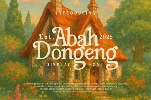 Abah Dongeng: A Retro Serif Font That Anchors Campaign Personality