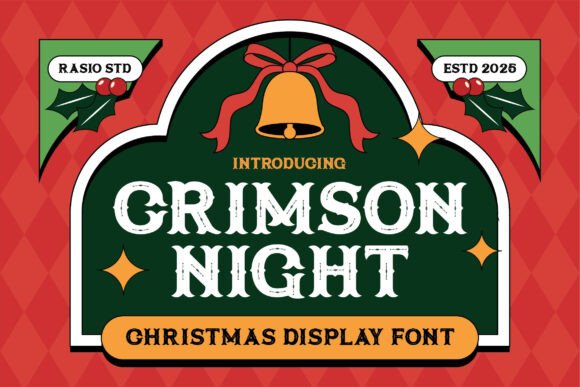 Crimson Night: A Vintage Christmas Font That Commands Attention