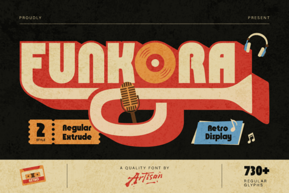 Funkora: A Retro-Inspired Sans Serif Font for Authentic Branding