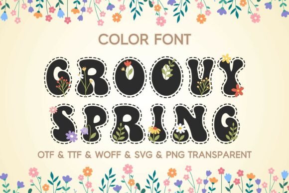 Groovy Spring: A Vibrant Color Font for Digital Branding