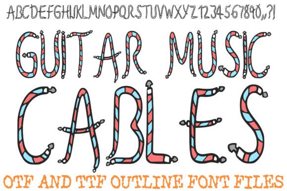Guitar Music Cables: A Fun, Flexible Display Font for Brand Personality