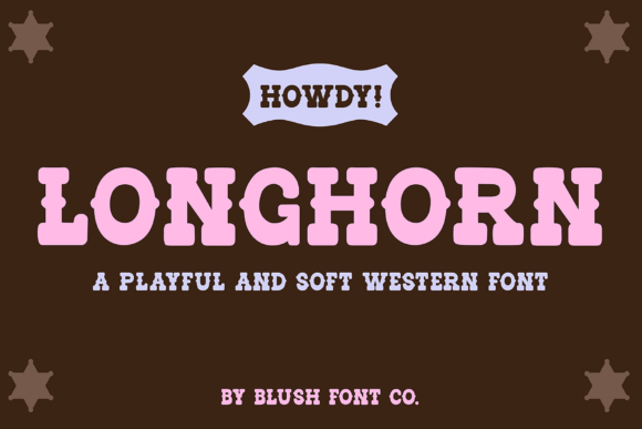 Longhorn Western: A Vintage Serif Font with Warm Western Charm
