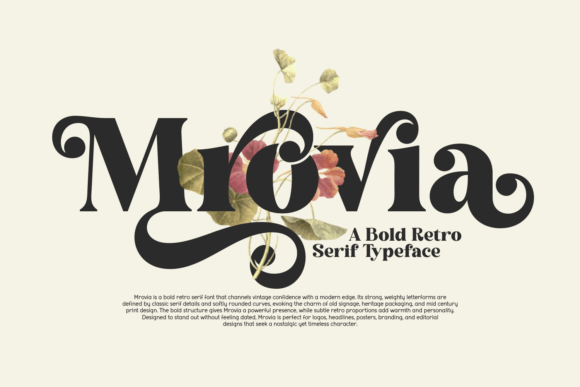 Mrovia: A Bold Retro Serif Font for Scroll-Stopping Marketing