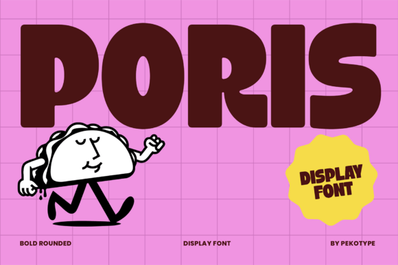 Poris: A Bold, Retro-Inspired Display Font for Real Branding Work