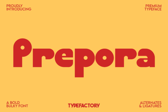 Prepora: A Bold, Playful Display Font for Real Branding Work