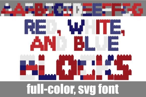 Red, White, and Blue Blocks: A Font That Speaks Volume