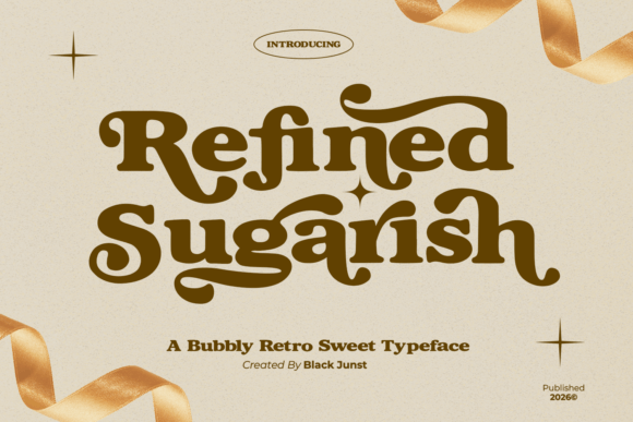 Refined Sugarish: A Retro 70s Serif Font That Delivers Groovy Charm