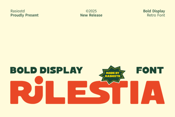 Rilestia: A Bold Retro Display Font That Feels Like Vintage Packaging