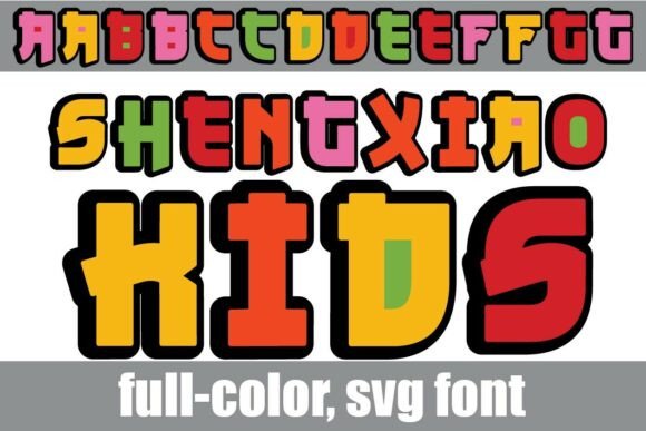 Shengxio Kids: A Chunky, Colorful Display Font for Handmade Brands