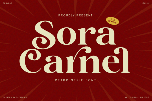 Sora Carnel: A Retro Serif Font That Holds Up in Real Campaigns