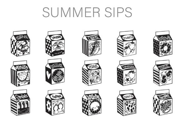 Summer Sips Dingbats: A Playful Font for Nostalgic Branding
