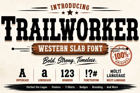 Trailworker: A Bold Slab Serif That Anchors Your Campaign Message