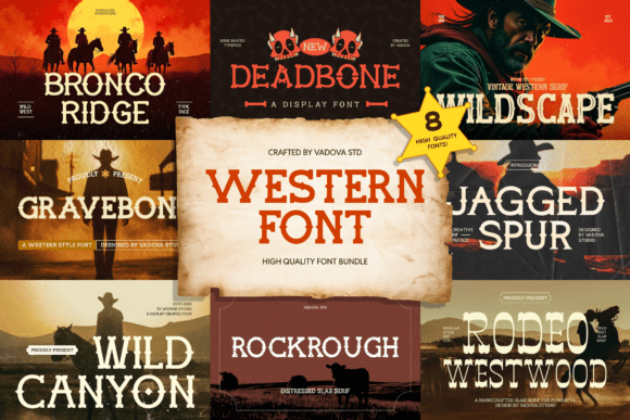Western Bundle: A Bold, Authentic Font for Small Business Branding