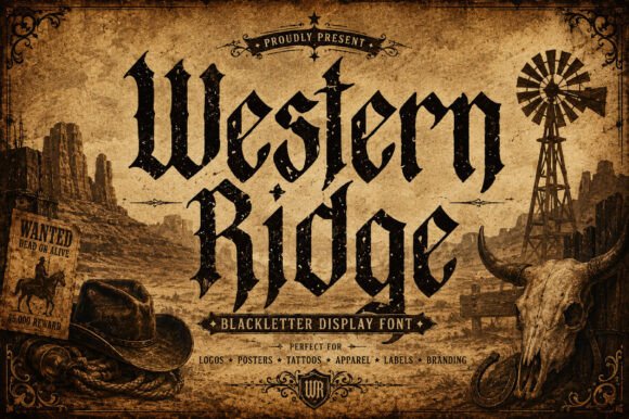 Western Ridge: A Blackletter Font That Commands Attention