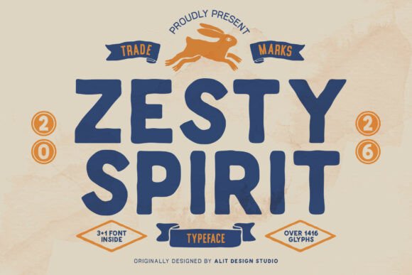 Zesty Spirit: A Gritty, Authentic Sans Serif for Real Branding